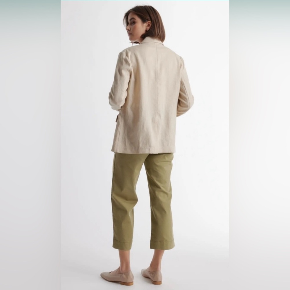 Quince European Linen Blazer Size Large in Tan - Picture 2 of 9
